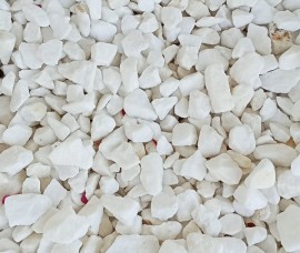 Piatra  decorativa alb Thasos spart 16-32 mm